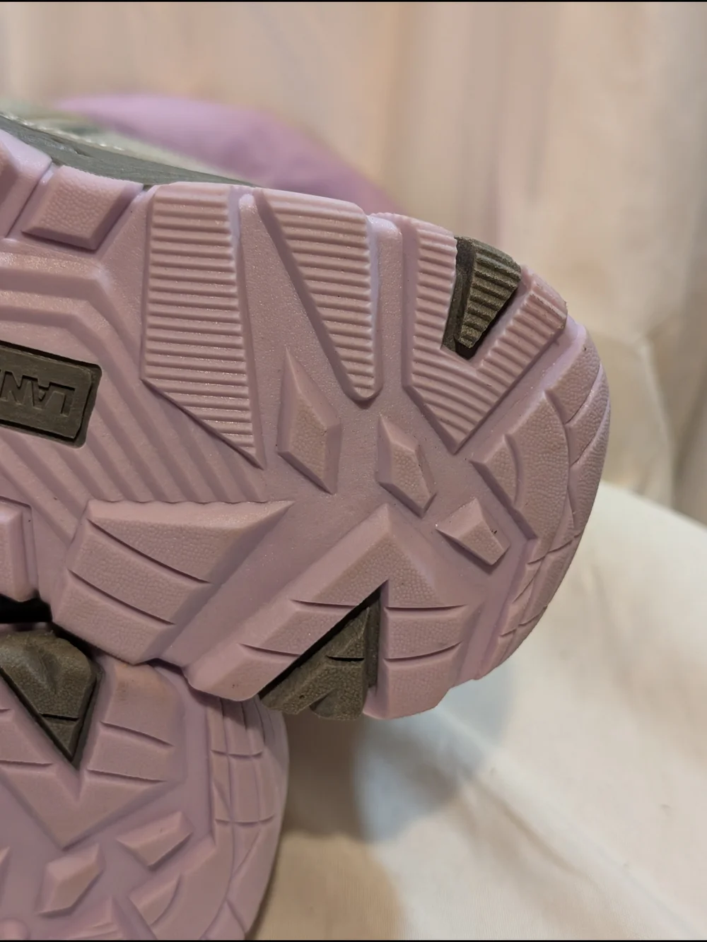 Lands' End Kids Iridescent Silver & Lilac Snow Boots
